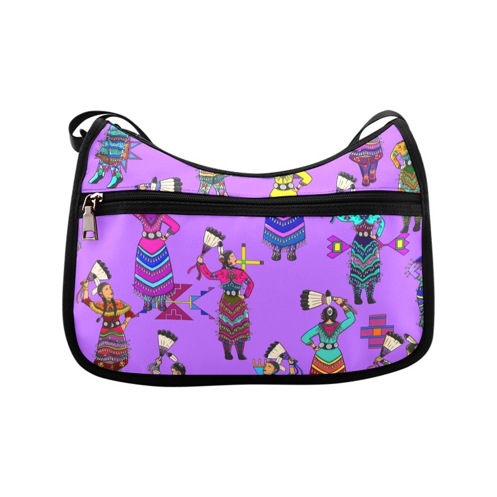 Women's Jingle Dancers Purple Crossbody Bag