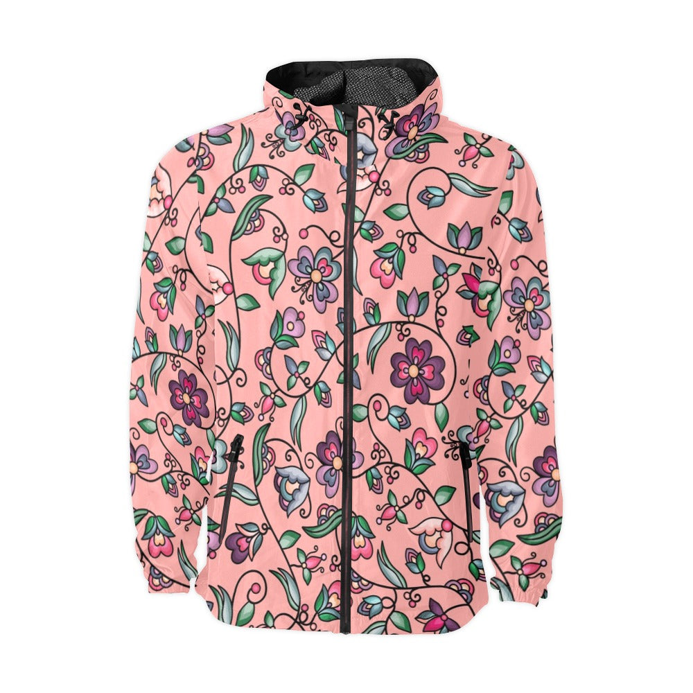 Amber Evening Garland Peach Men's Windbreaker