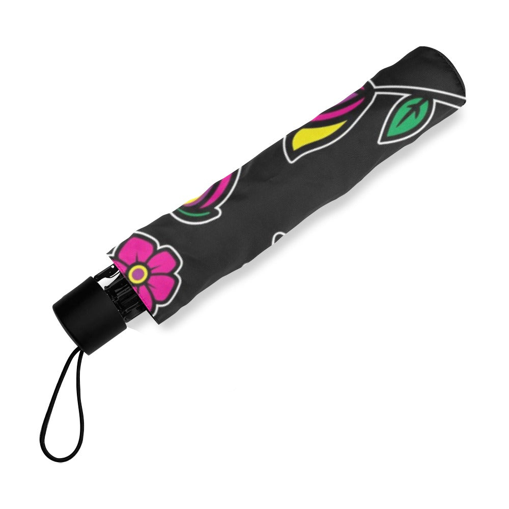 Nature_s Nexus Black Foldable Umbrella