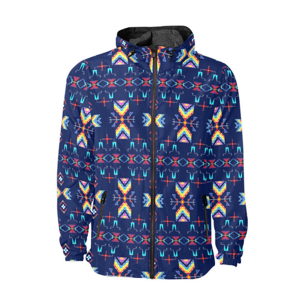 Rainy Chief Rainbow Night Lake Men's Windbreaker