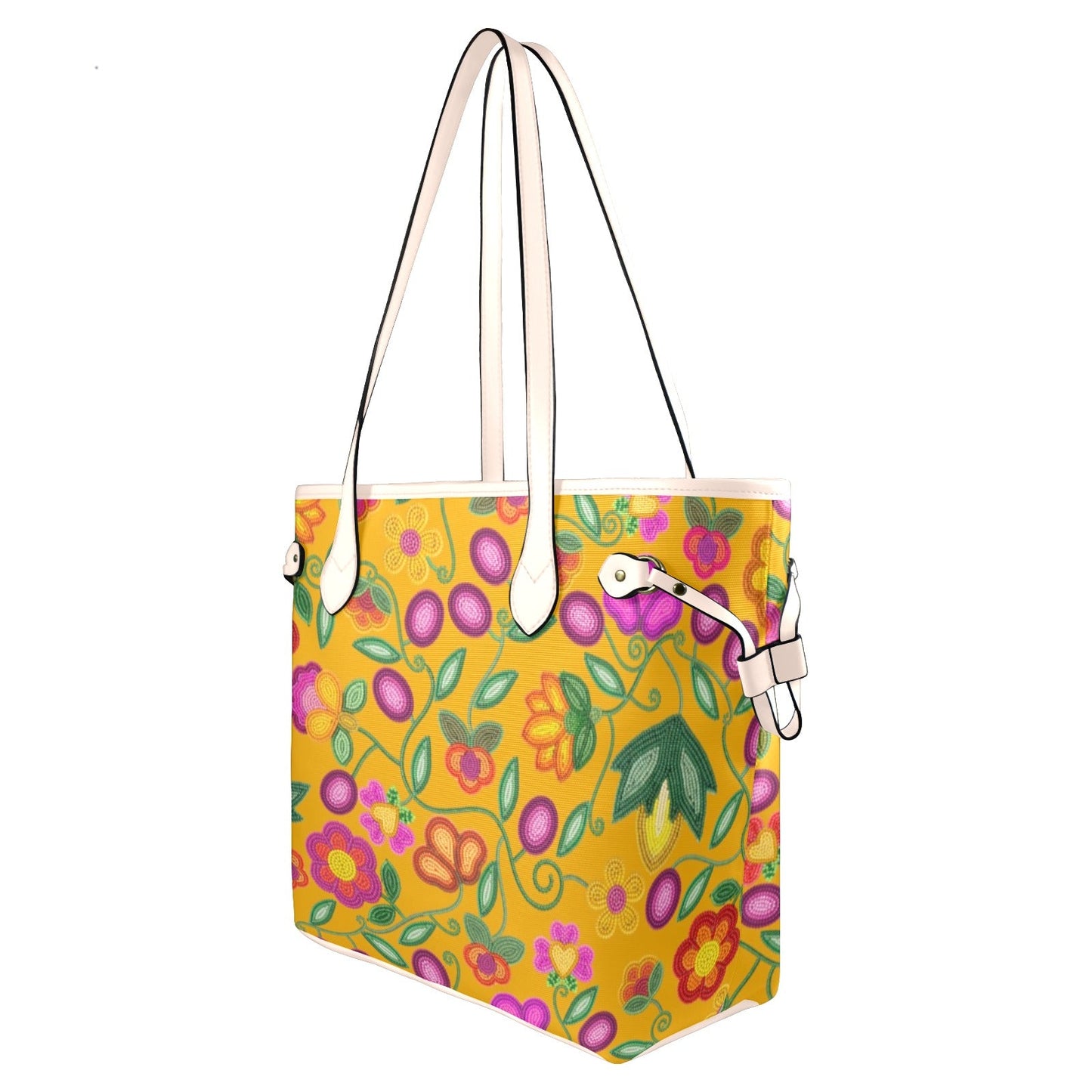 Boreal Bounty Yellow Clover Canvas Tote