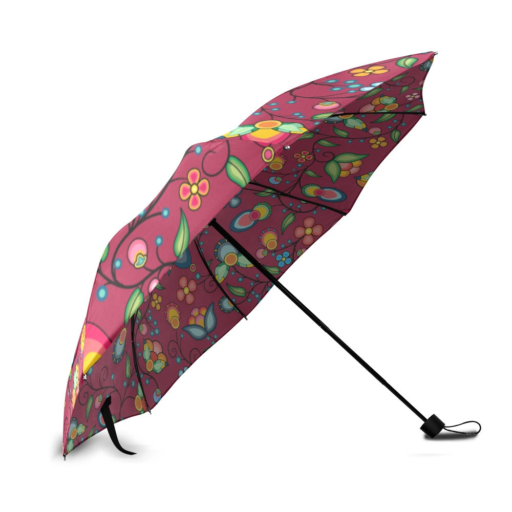 Floral Bounty Magenta Foldable Umbrella