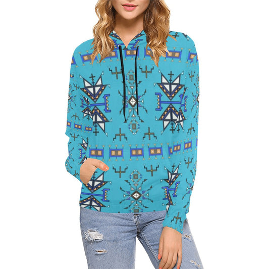 Eagle Strike Blue Hoodie for Women