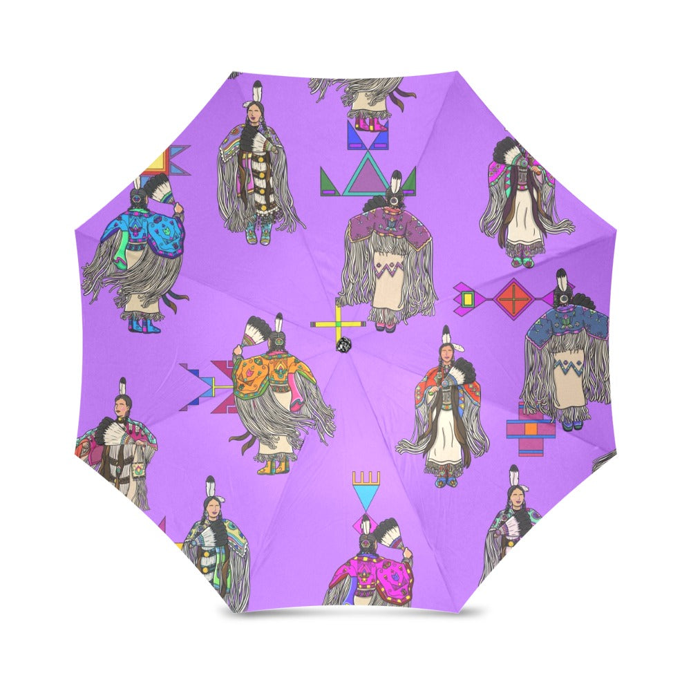Women's Tradish Dancers Purple Foldable Umbrella