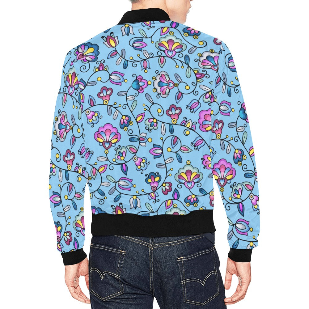 Autumn Bundle Blessing Blue Bomber Jacket for Men