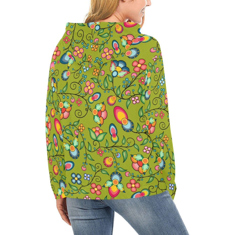 Floral Bounty Sweetgrass Hoodie for Women