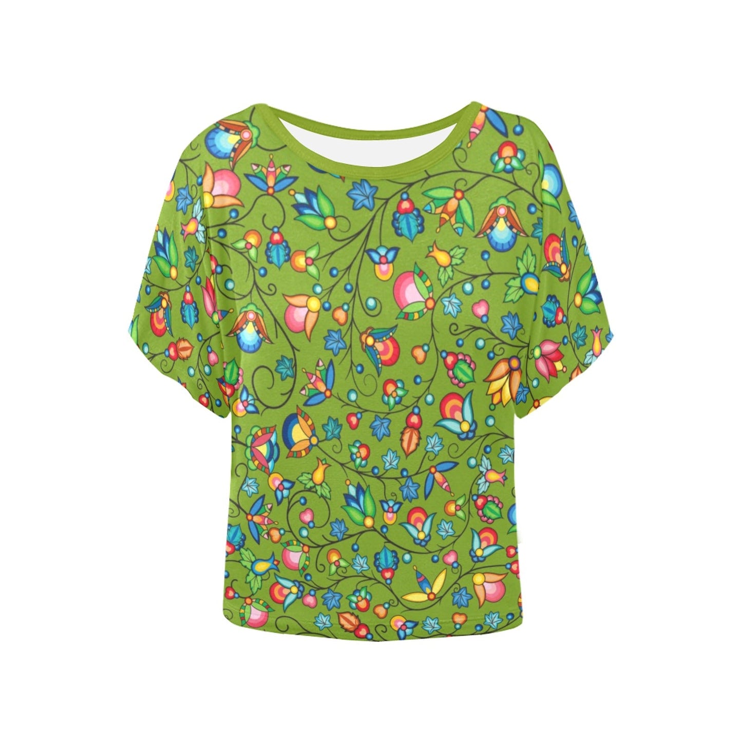 Prairie Plains Spirit Sweetgrass Women's Batwing-Sleeved Blouse T shirt