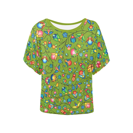 Prairie Plains Spirit Sweetgrass Women's Batwing-Sleeved Blouse T shirt