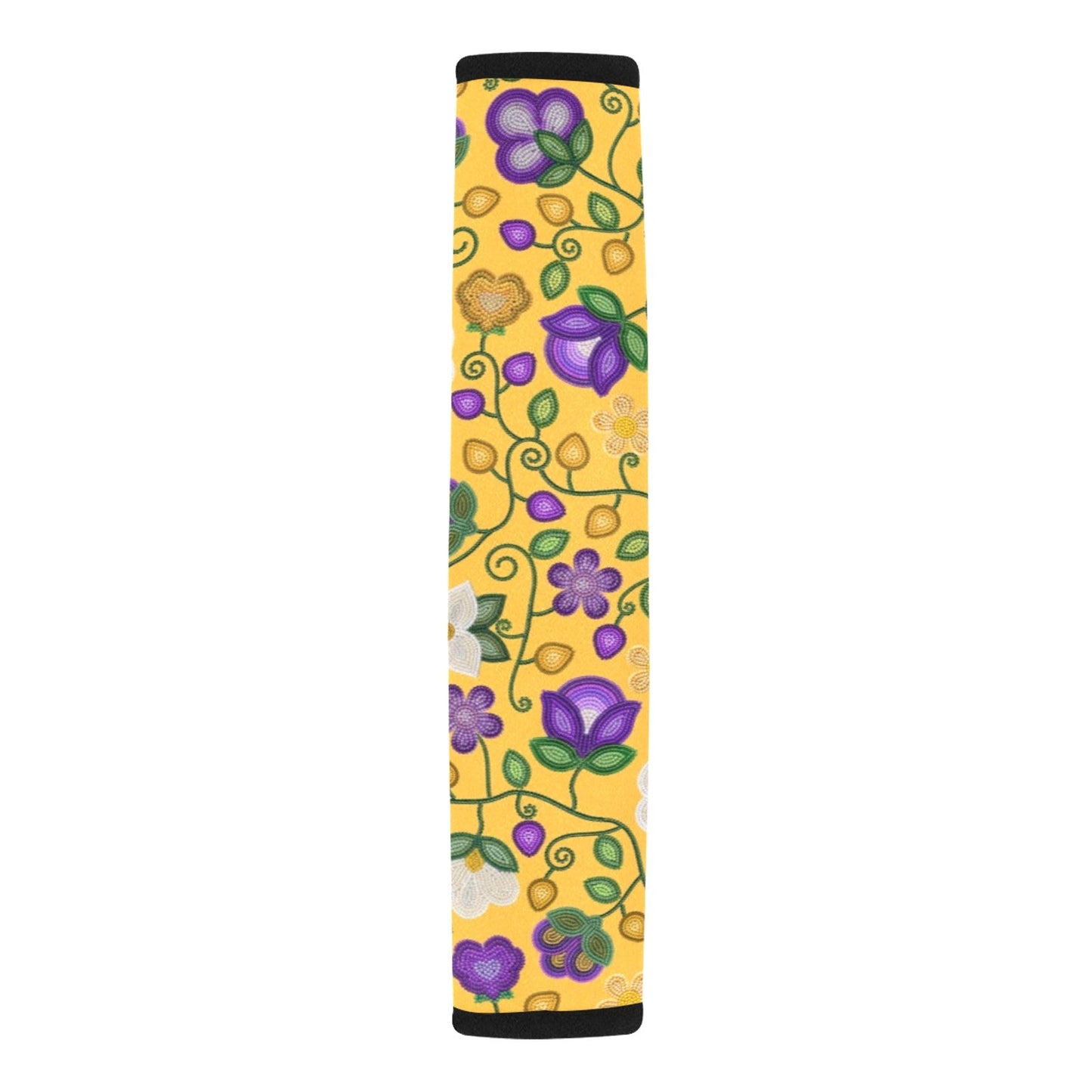 Midnight Moss Bloom Yellow Seat Belt Cover