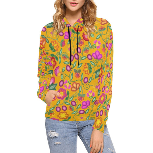 Boreal Bounty Yellow Hoodie for Women