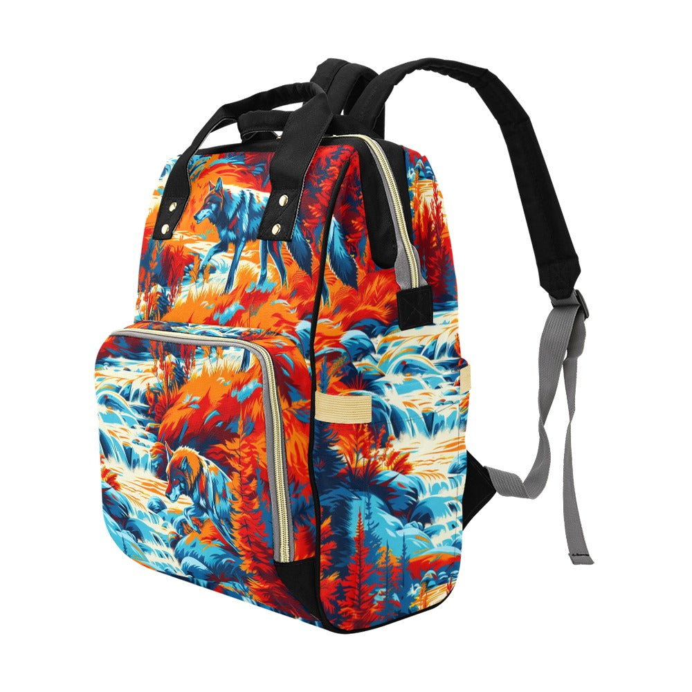 Hunting Wolves Diaper Bag