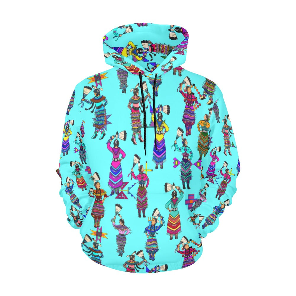 Women's Jingle Dancers Turquoise Hoodie for Women