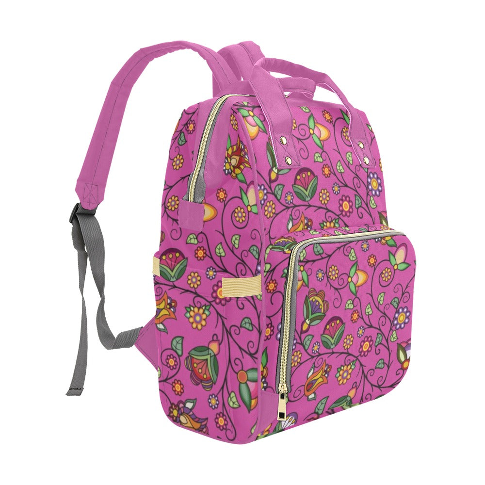 Heartbeat Petals Pink Multi-Function Diaper Backpack