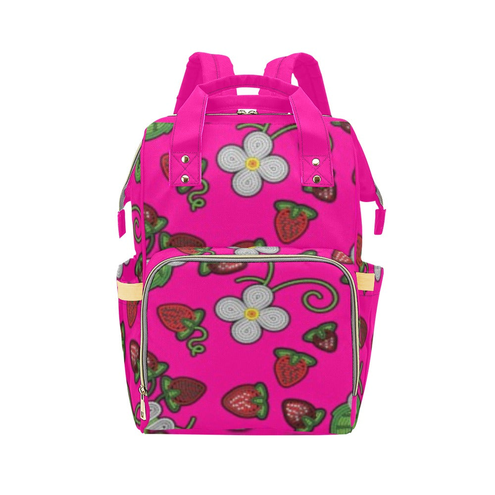 Strawberry Dreams Blush Multi-Function Diaper Backpack/Diaper Bag