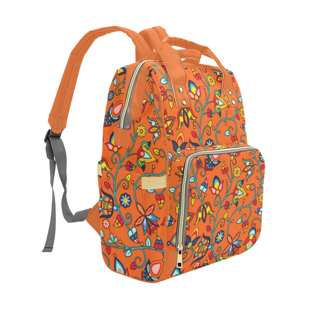 Thorny Path Orange Multi-Function Diaper Backpack