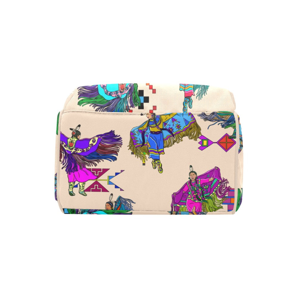 Women's Fancy Dancers Muslin Multi-Function Diaper Backpack