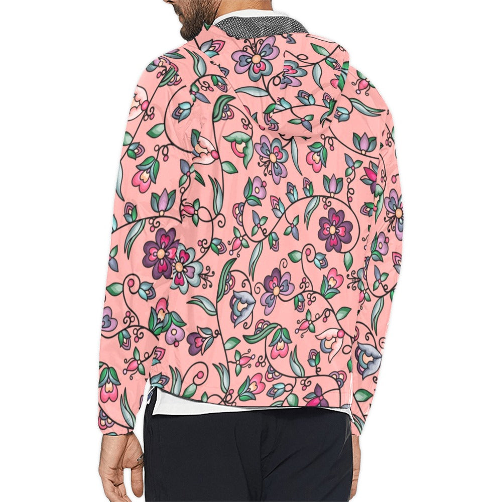 Amber Evening Garland Peach Men's Windbreaker