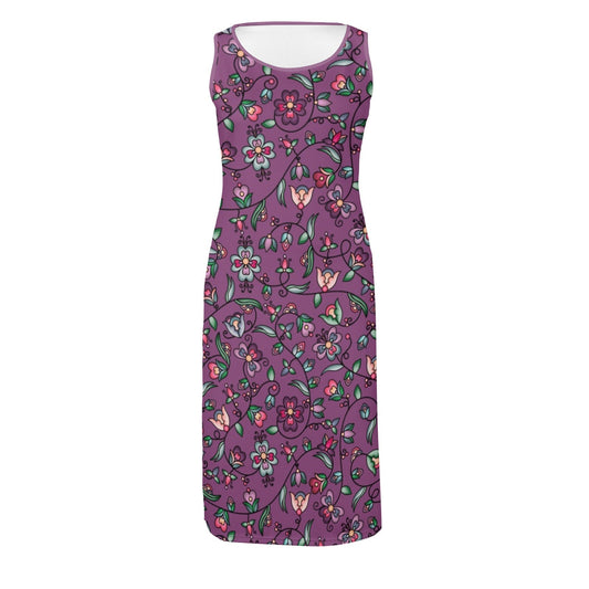 Amber Evening Garland Purple Phaedra Dress