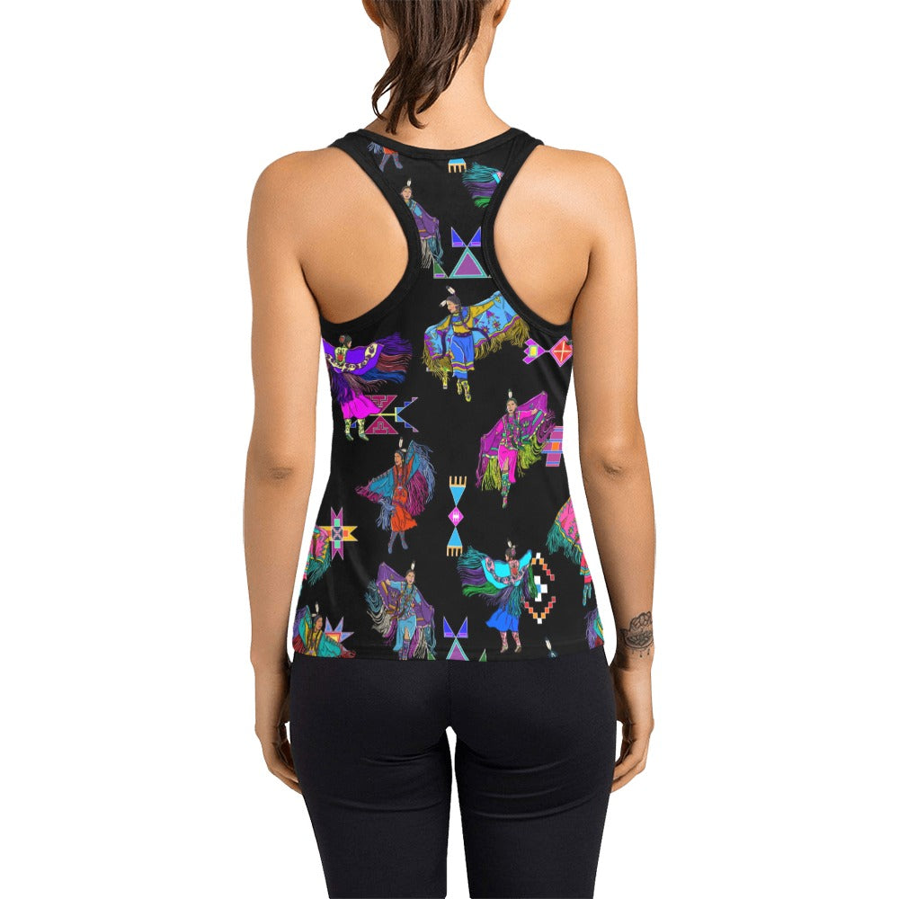 Women's Fancy Dancers Black Women's Racerback Tank Top