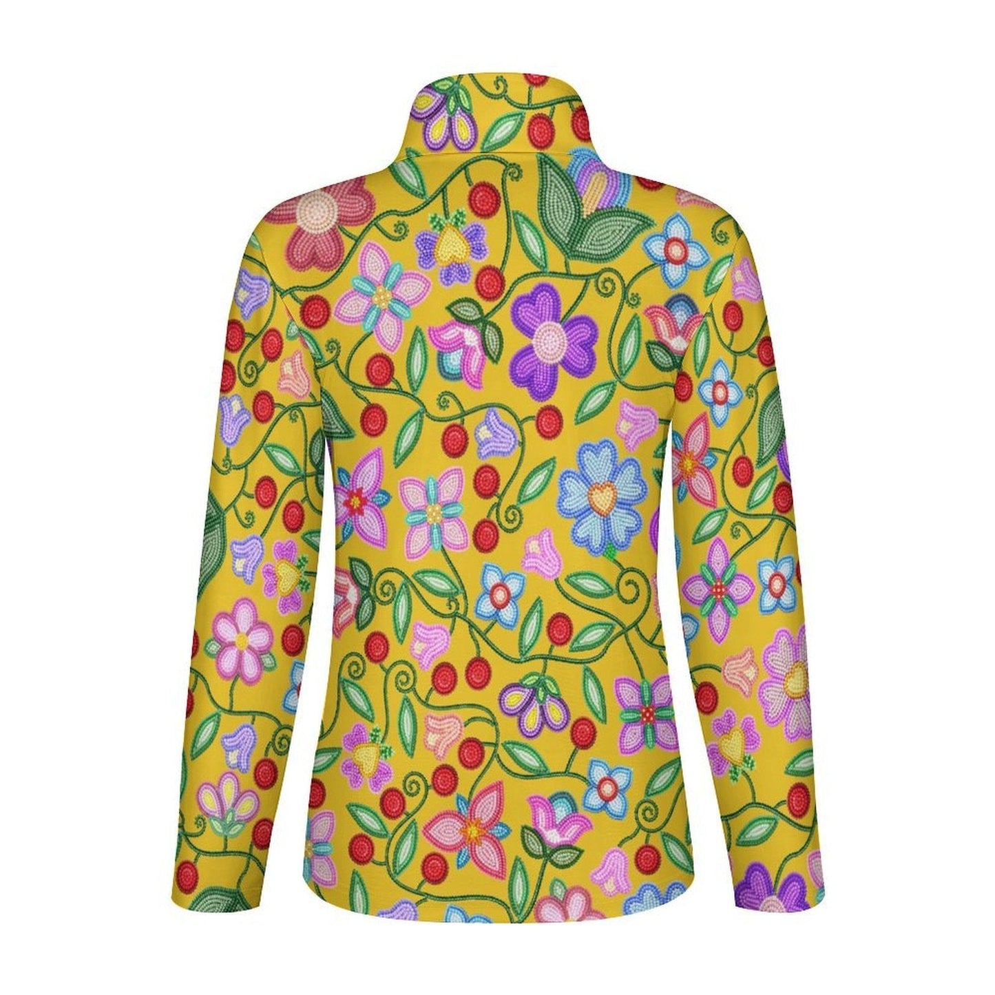 Petal Harmony Ochre Long Sleeve Yoga Shirt