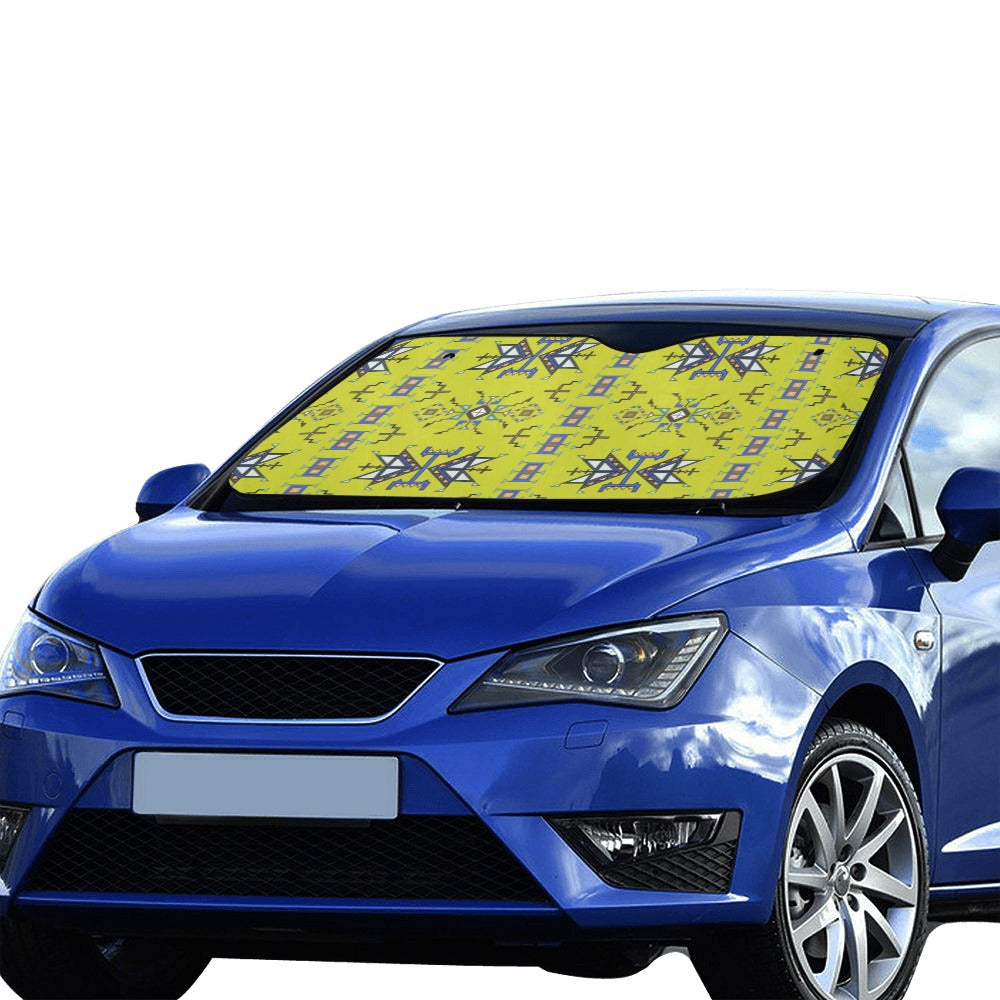 Eagle Strike Lime Car Sun Shade 55"x30"