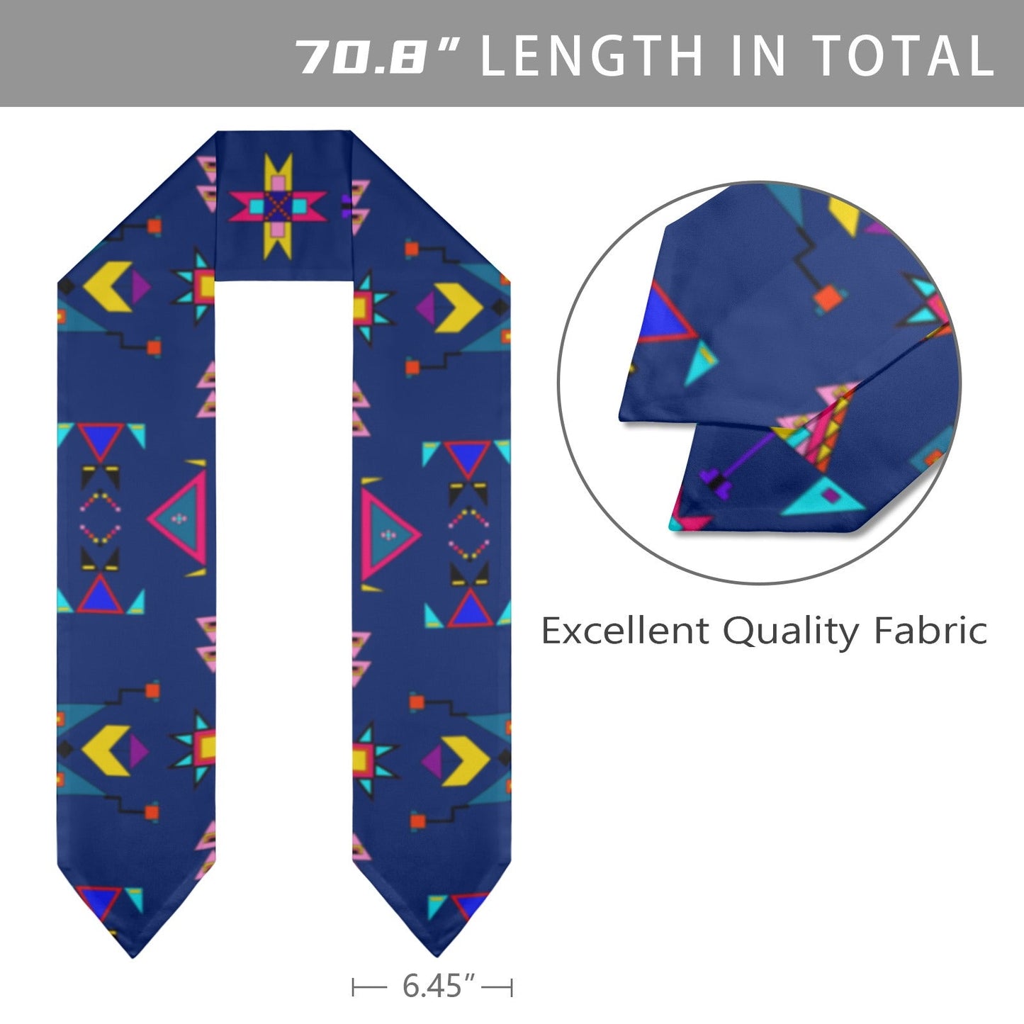 Enemy Territory Dark Navy Graduation Stole