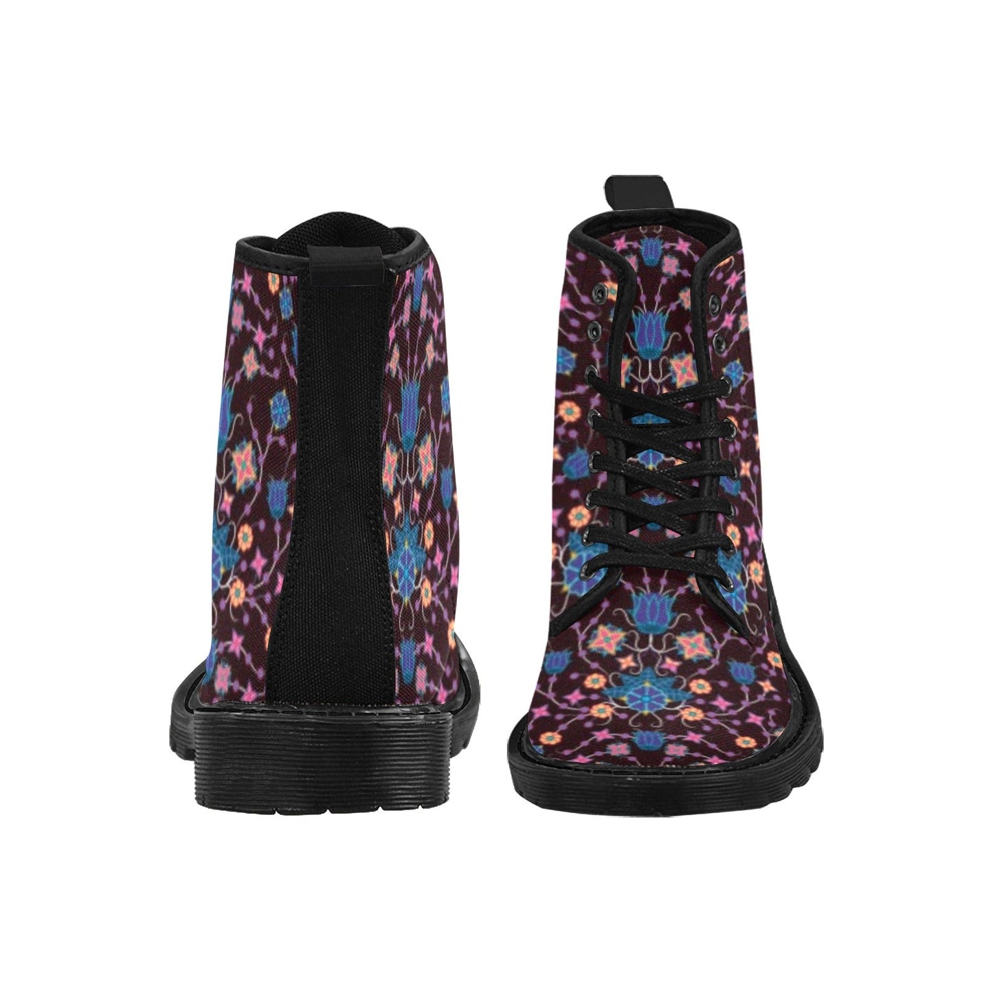 Floral Damask Purple Boots