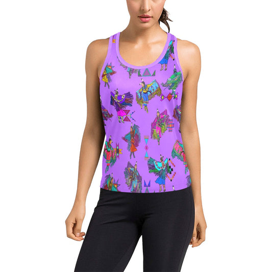 Women's Fancy Dancers Purple Women's Racerback Tank Top