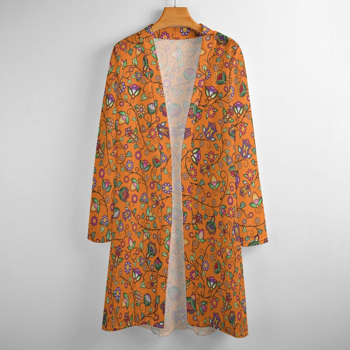 Heartbeat Petals Orange Cardigan