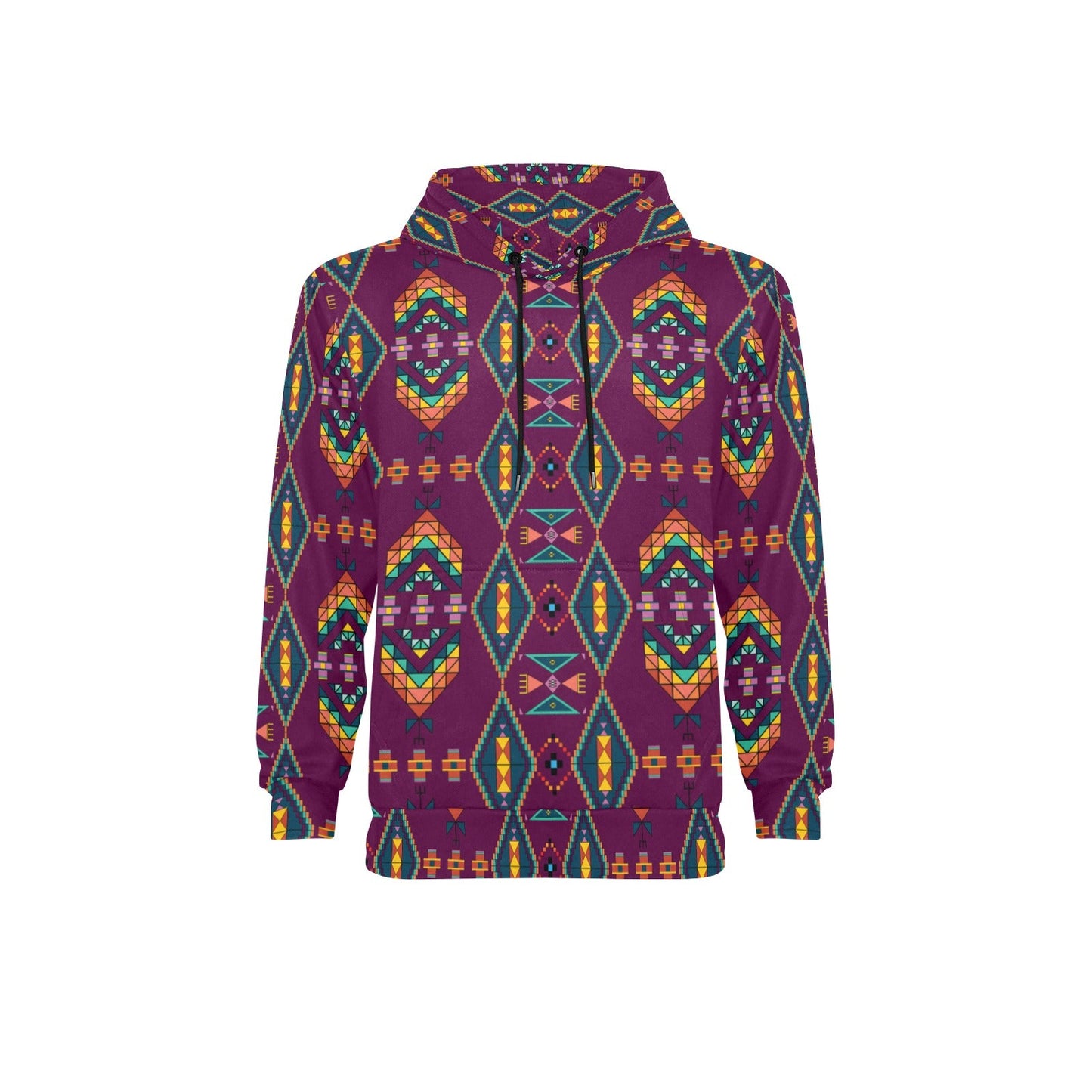 Travois Tipi Berry Men's Long Sleeve Fleece Hoodie