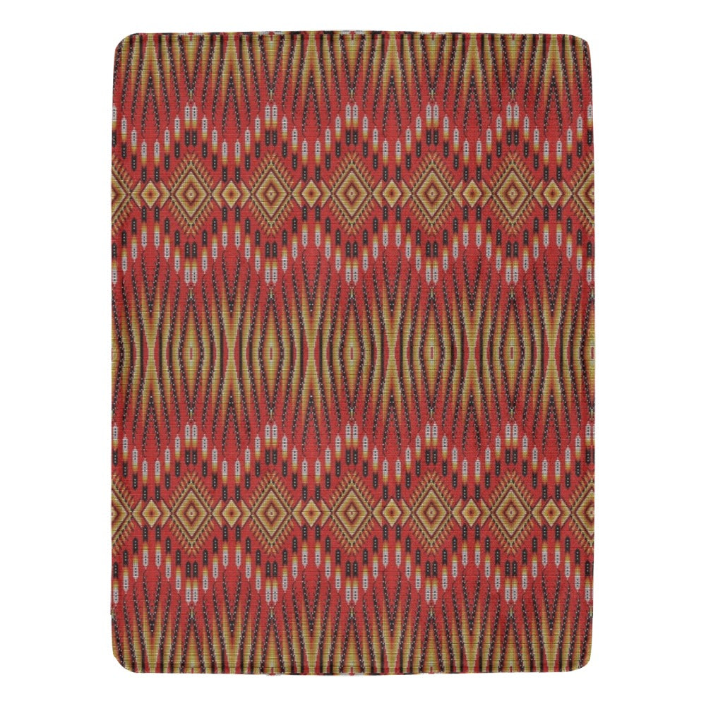 Fire Feather Red X-Large Micro Fleece Blanket