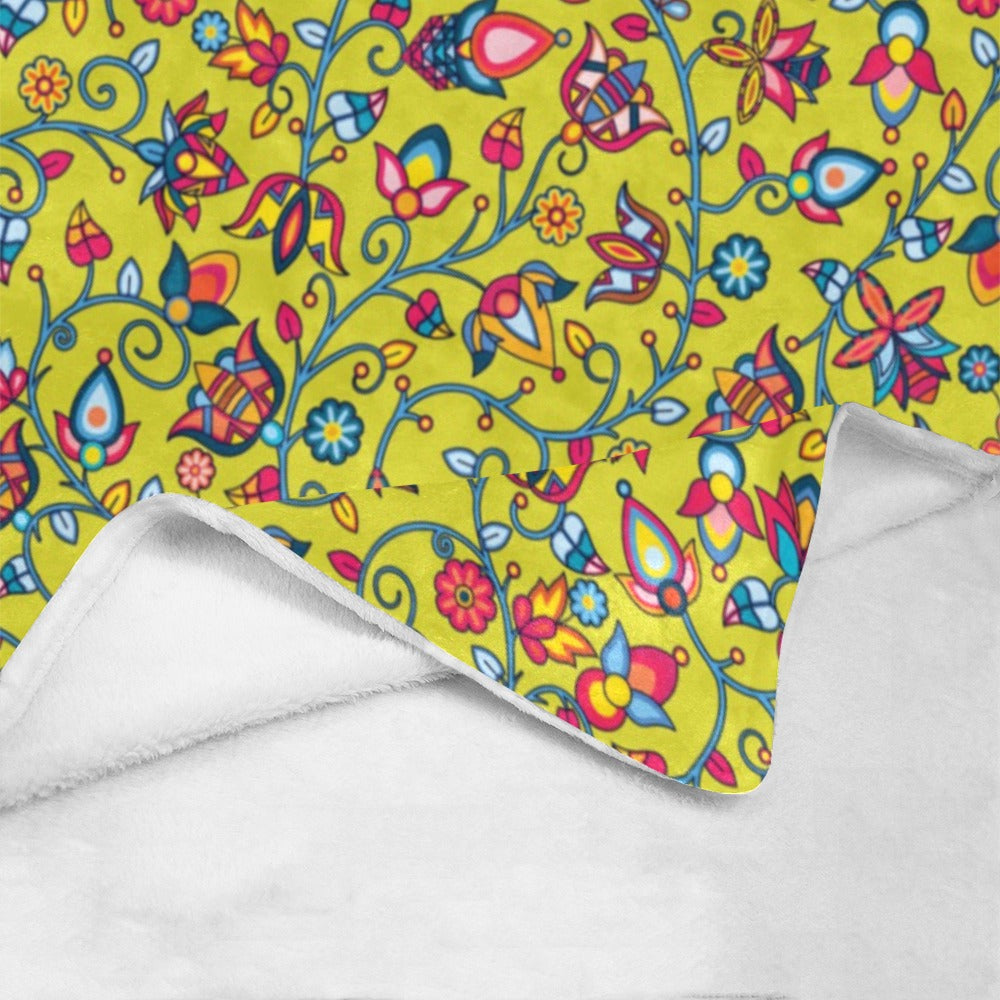 Thorny Path Yellow Grass Ultra-Soft Micro Fleece Blanket 40"x50"