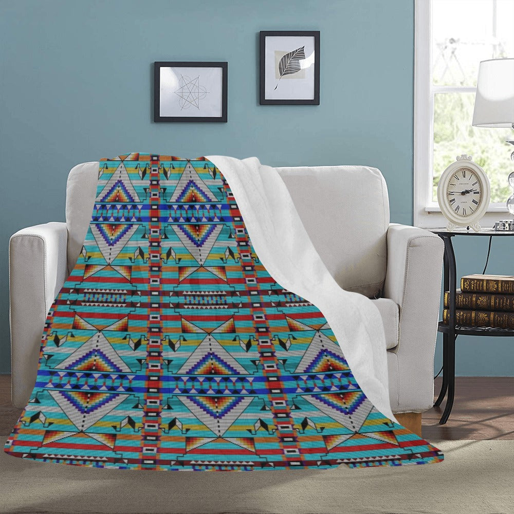 Medicine Blessing Turquoise X-Large Micro Fleece Blanket