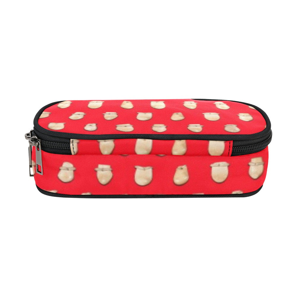 Elk Teeth on Red Pencil Pouch