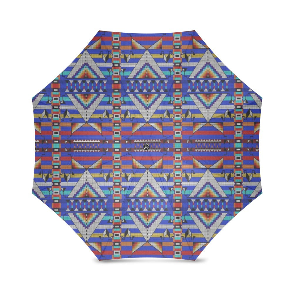 Medicine Blessing Blue Foldable Umbrella