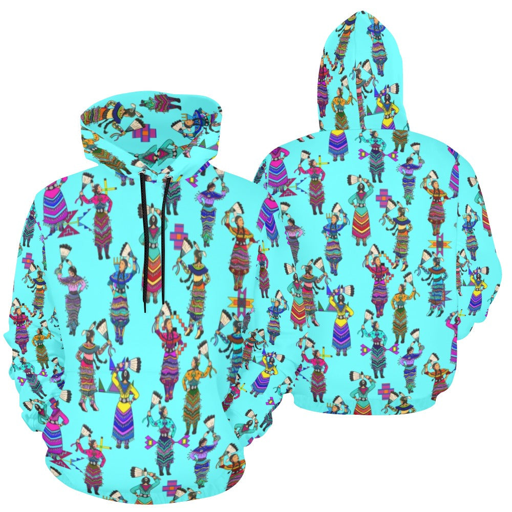 Women's Jingle Dancers Turquoise Hoodie for Women