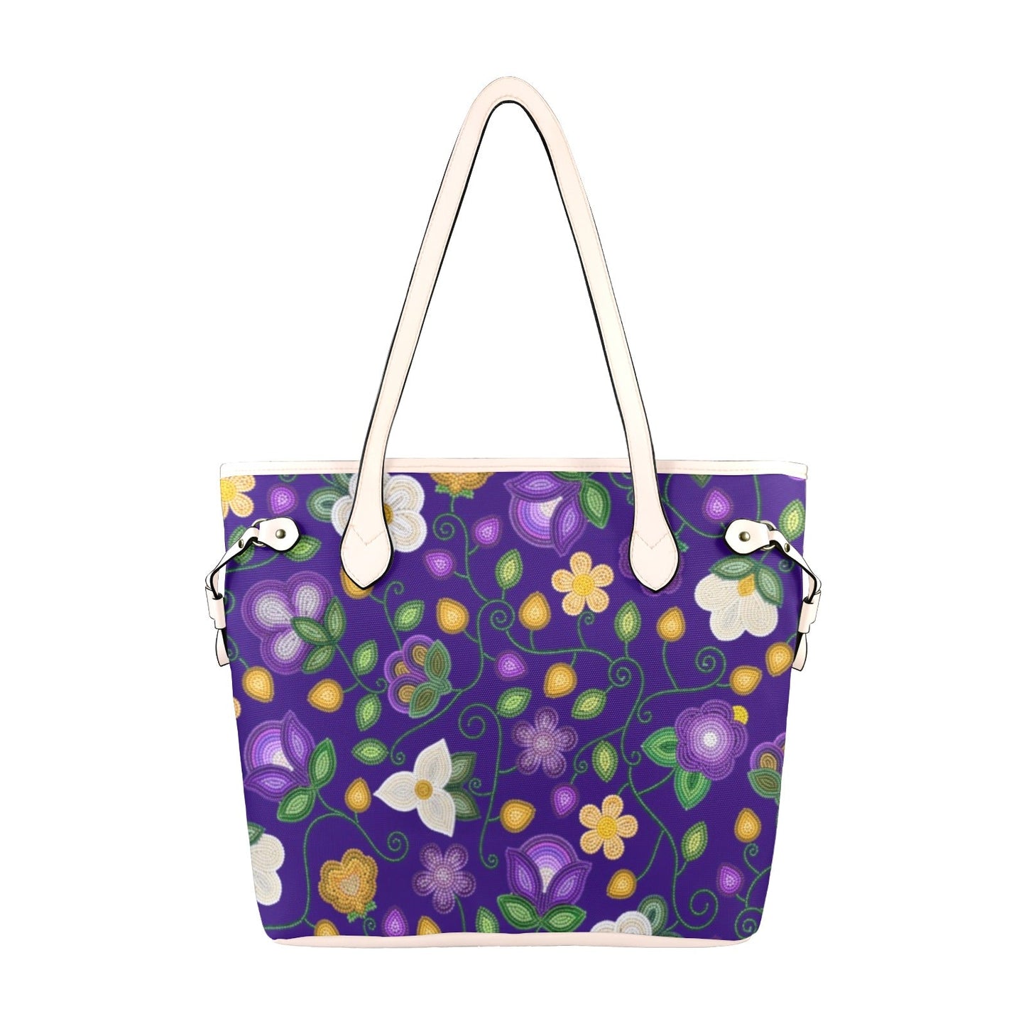 Midnight Moss Bloom Aubergine Clover Canvas Tote