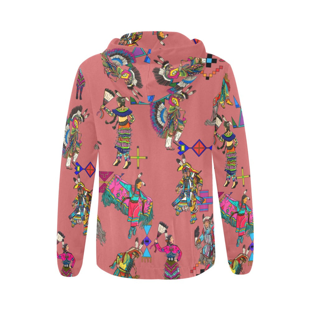 Grand Entry Dancers Terra Cotta Full Zip Hoodie for Women
