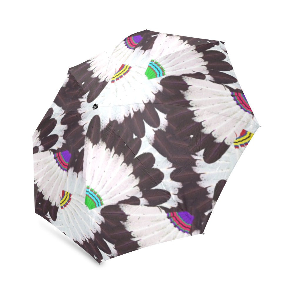 Eagle Feather Fans Foldable Umbrella