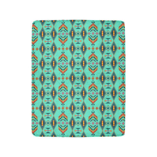 Travois Tipi Smoky Sky Ultra-Soft Micro Fleece Blanket 40"x50"