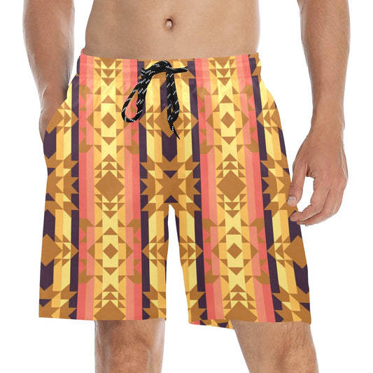 Infinite Sunset Men's Mid-Length Beach Shorts