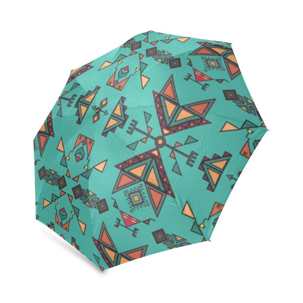 Arrow dawn Turquoise Foldable Umbrella