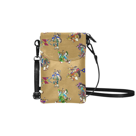 Men's Fancy Dancers Earth Small Cell Phone Purse