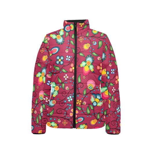 Floral Bounty Magenta Stand Collar Jacket