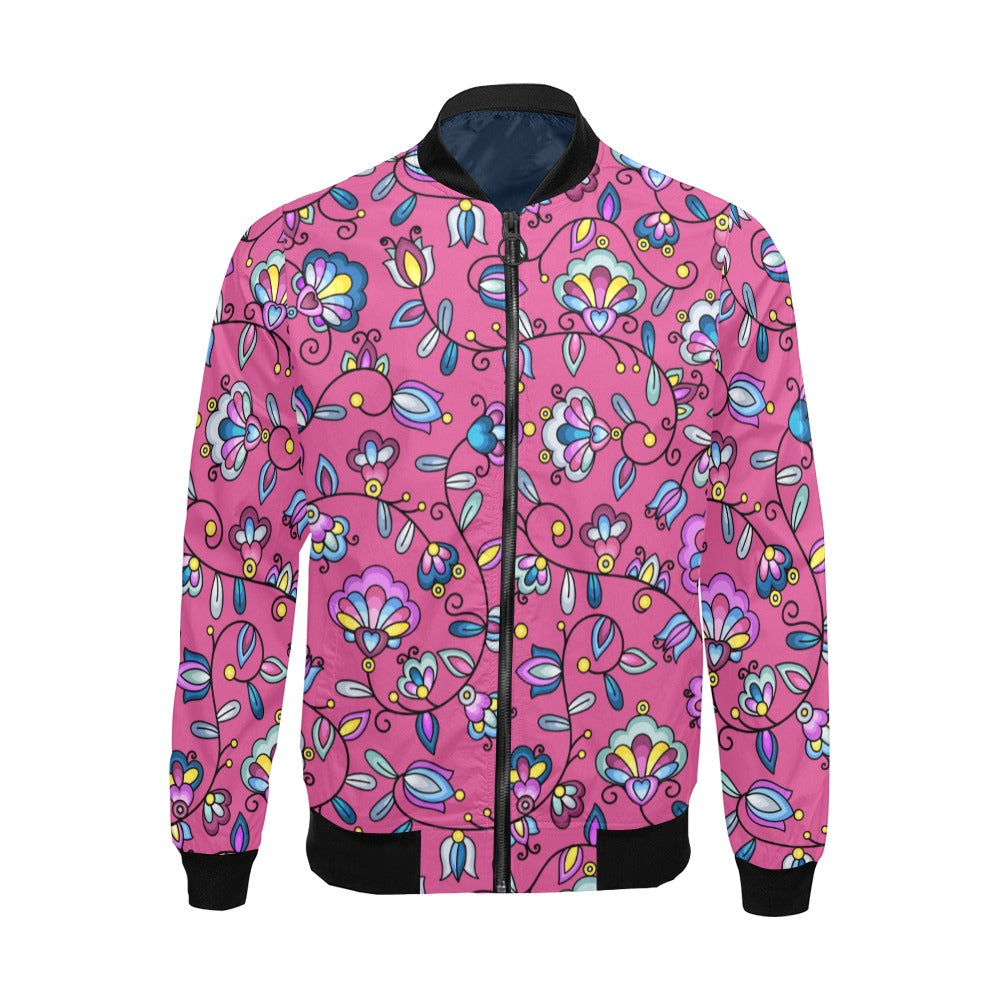 Autumn Bundle Blessing Pink Bomber Jacket for Men