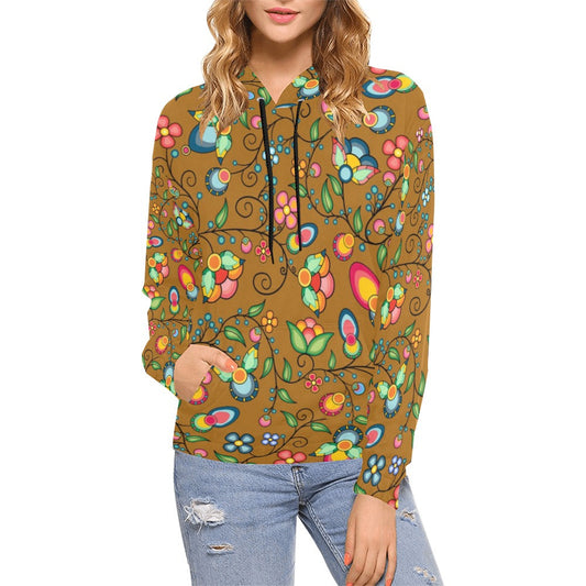 Floral Bounty Fall Leaves Hoodie for Women