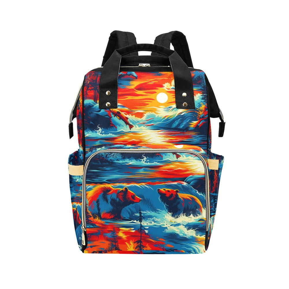 Fishing Bears 2 Diaper Bag