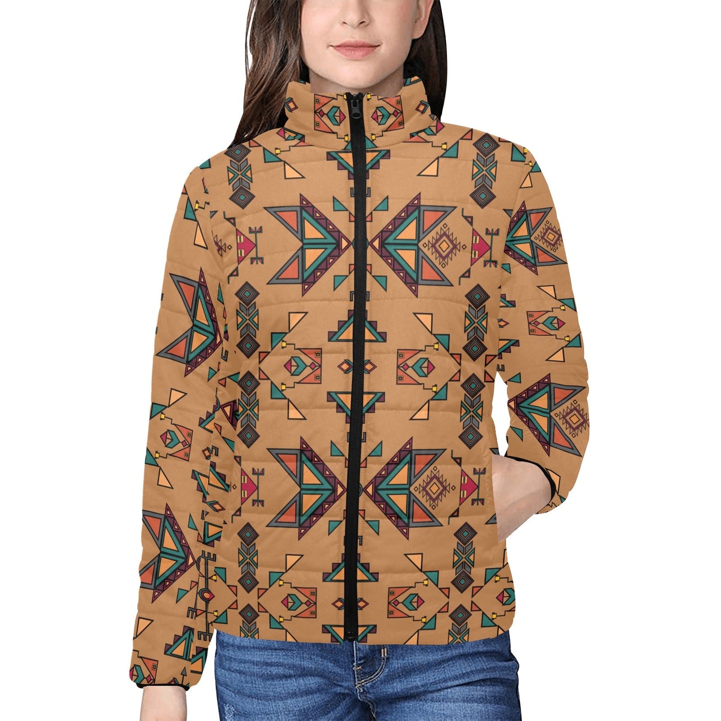 Arrow Dawn Brown Women's Stand Collar Padded Jacket