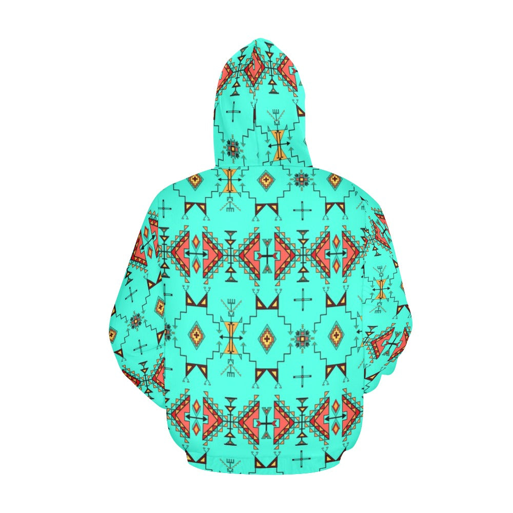 Thunder Flight Turquoise Hoodie for Men