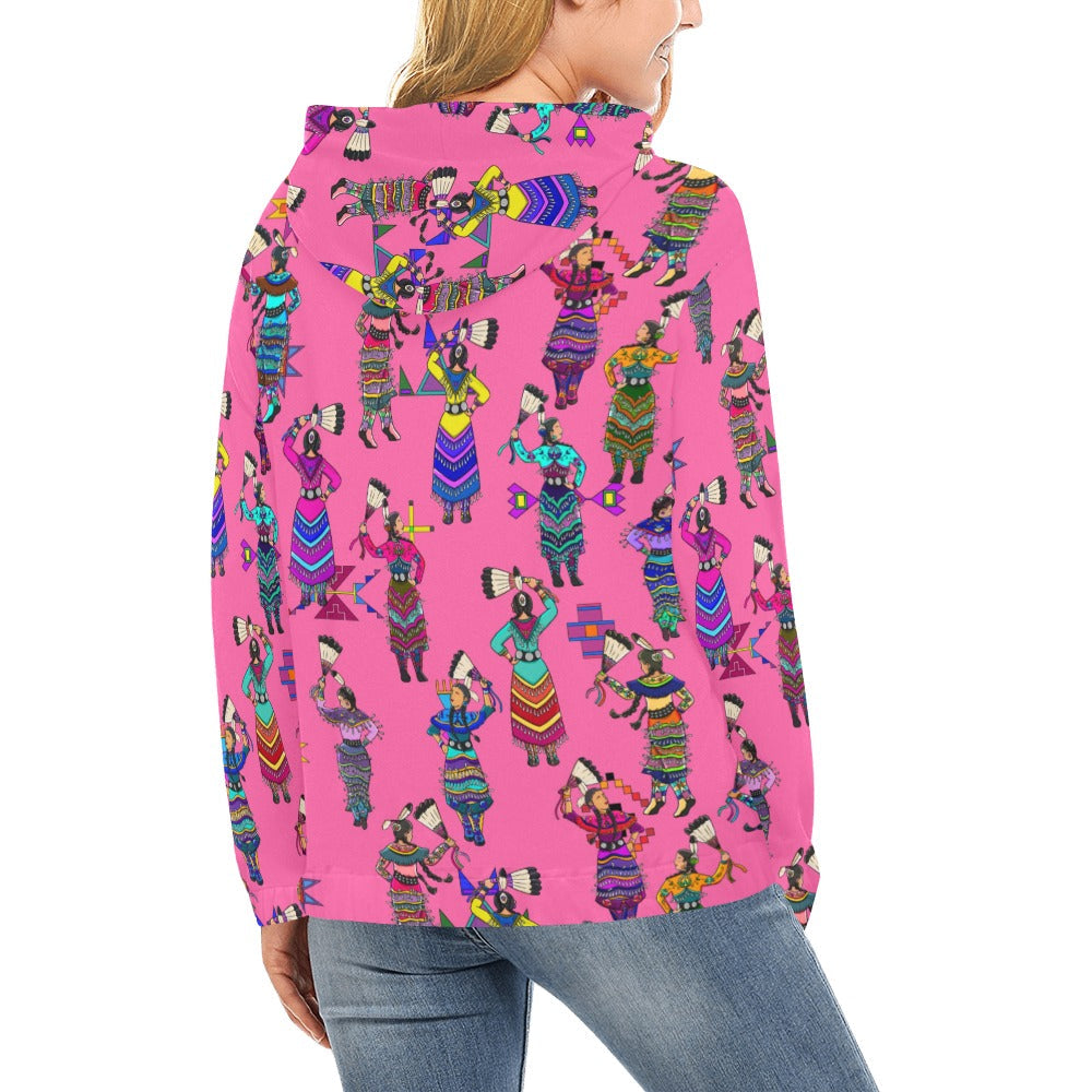 Women's Jingle Dancers Pink Hoodie for Women
